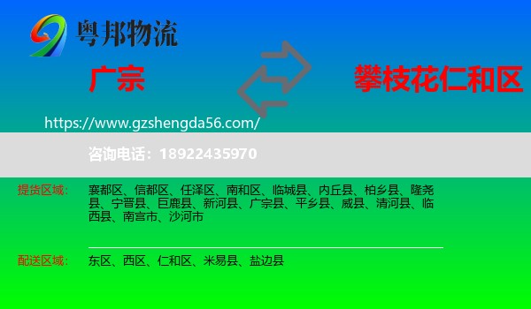 广宗县到仁和区物流专线