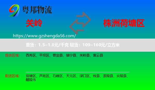 关岭县到荷塘区物流专线