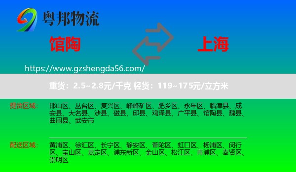 馆陶县到上海专线