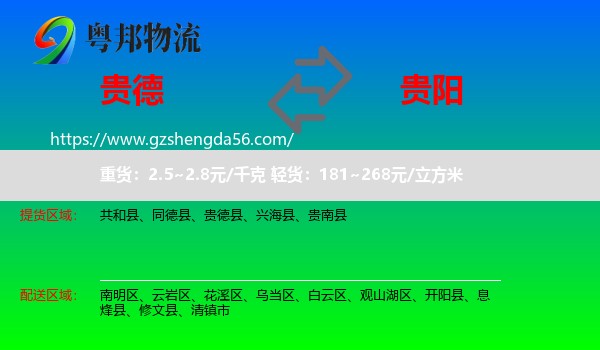 贵德县到贵阳专线