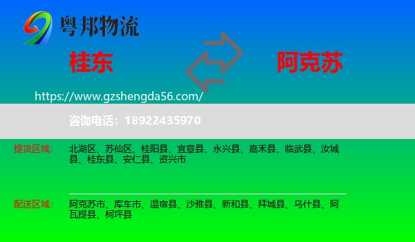 桂东县到阿克苏物流
