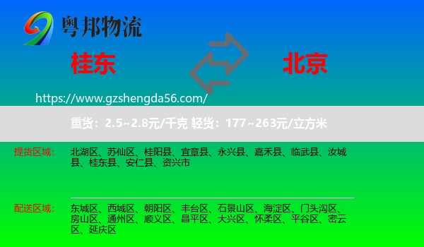 桂东县到北京专线