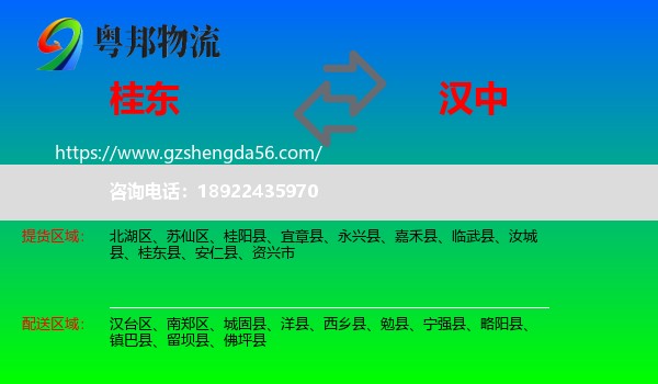 桂东县到汉中物流