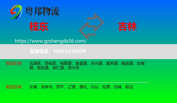 桂东县到吉林物流