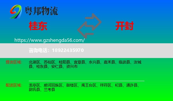 桂东县到开封物流