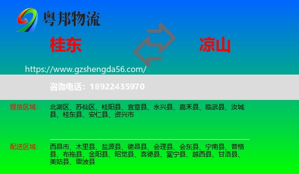 桂东县到凉山物流