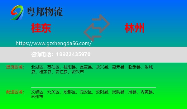 桂东县到林州市物流专线