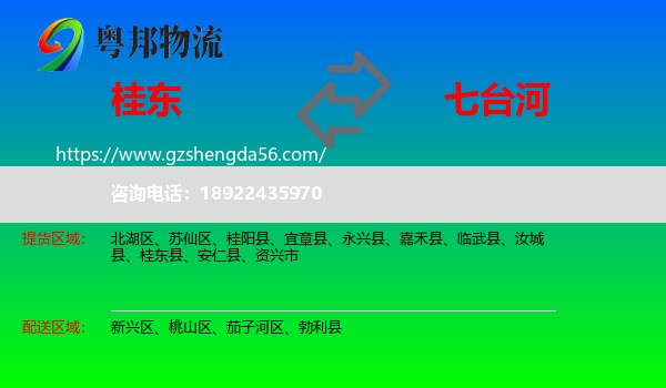 桂东县到七台河物流