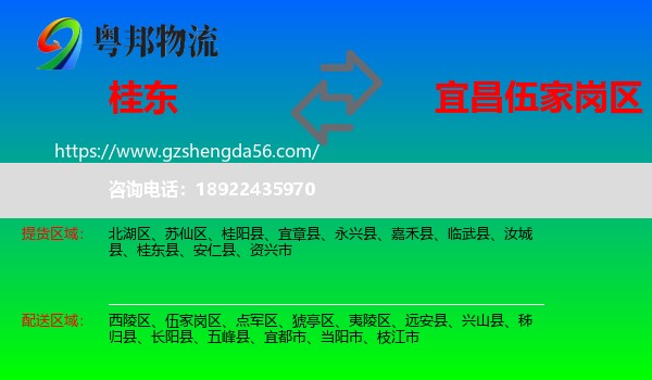 桂东县到伍家岗区物流专线