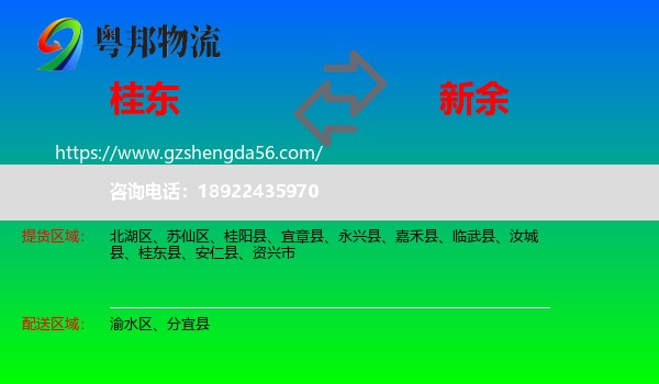 桂东县到新余物流