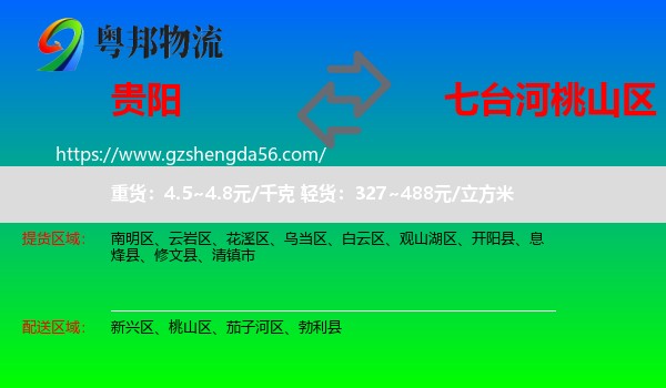 贵阳到桃山区物流专线