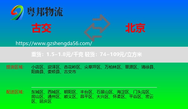 古交市到北京专线