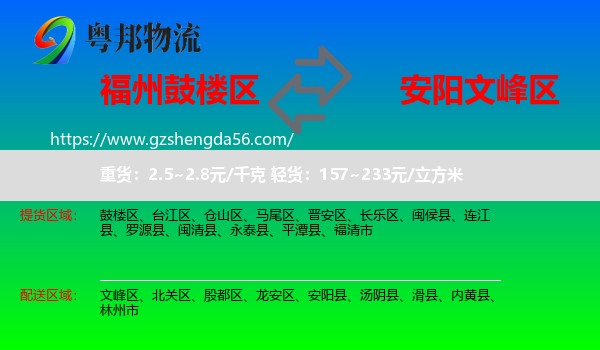 鼓楼区到文峰区物流专线