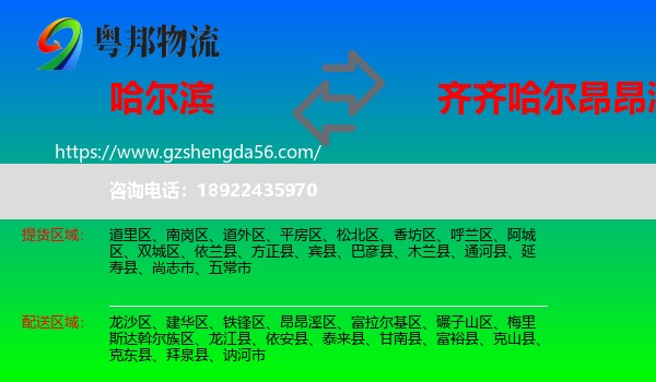 哈尔滨到昂昂溪区物流专线