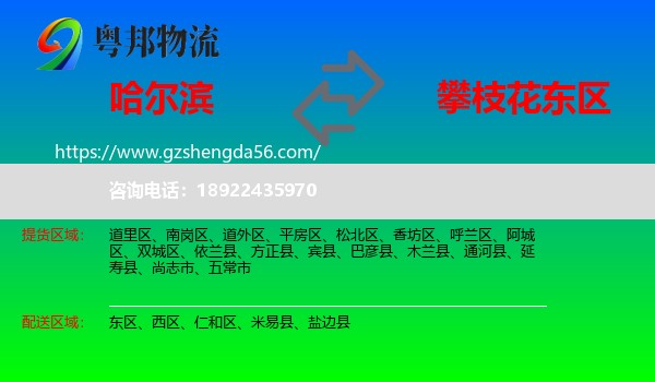 哈尔滨到东区物流专线