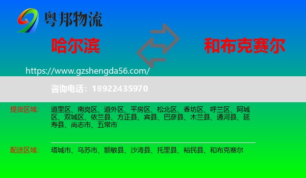 哈尔滨到和布克赛尔物流专线