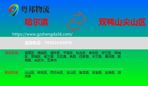 哈尔滨到尖山区物流专线