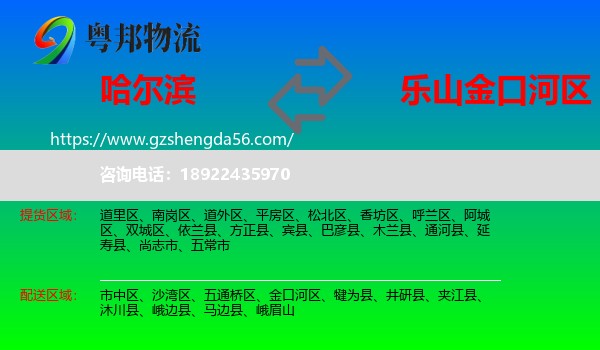 哈尔滨到金口河区物流专线