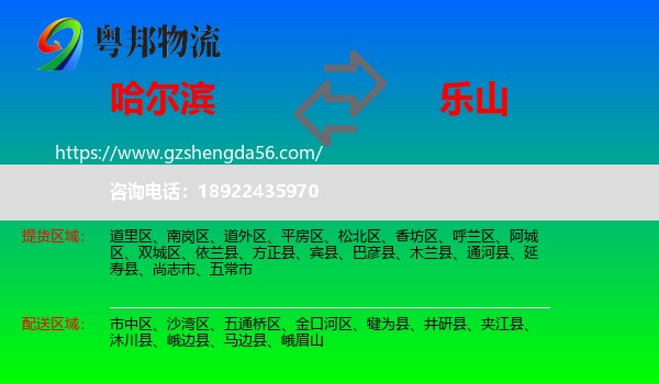 哈尔滨到乐山物流