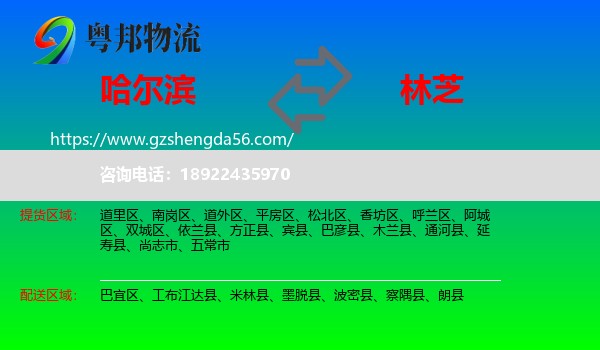 哈尔滨到林芝物流