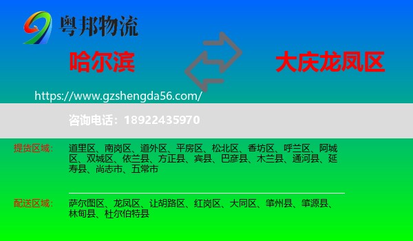 哈尔滨到龙凤区物流专线