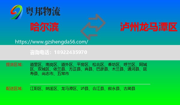 哈尔滨到龙马潭区物流专线
