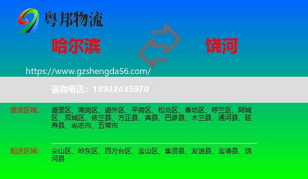 哈尔滨到饶河县物流专线