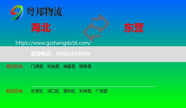 海北到东营物流