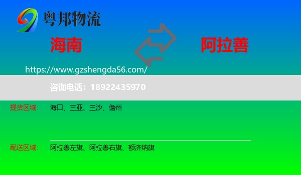 海南到阿拉善盟物流专线