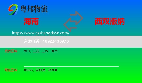 海南到西双版纳物流专线