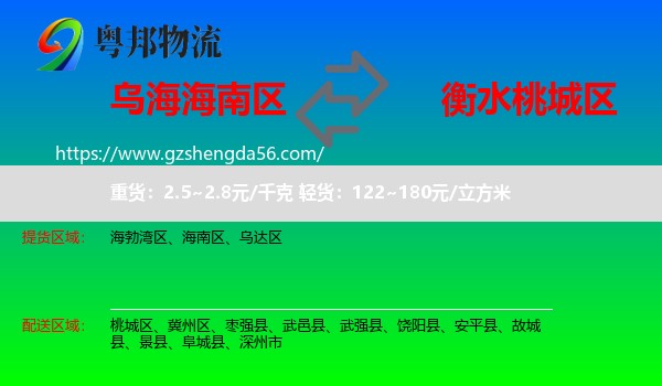 海南区到桃城区物流专线