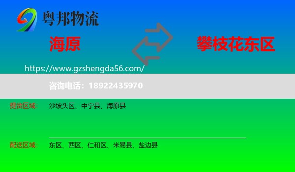 海原县到东区物流专线