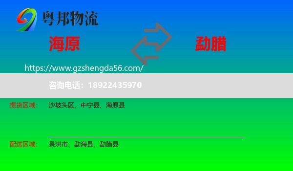 海原县到勐腊县物流专线