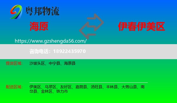 海原县到伊美区物流专线