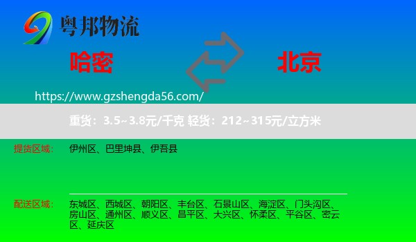 哈密到北京专线
