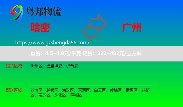 哈密到广州专线