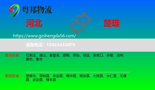河北到楚雄物流专线