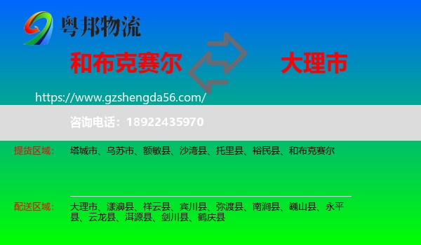 和布克赛尔到大理市物流专线
