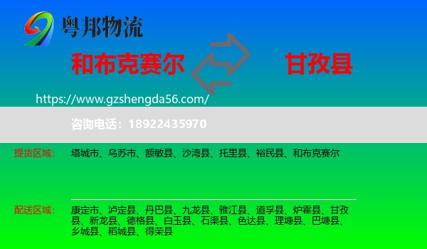 和布克赛尔到甘孜县物流专线