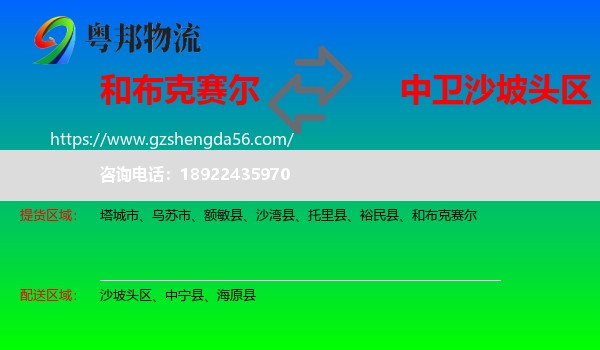 和布克赛尔到沙坡头区物流专线