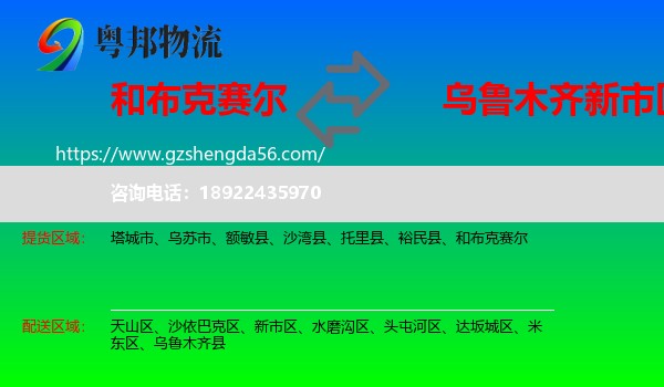和布克赛尔到新市区物流专线
