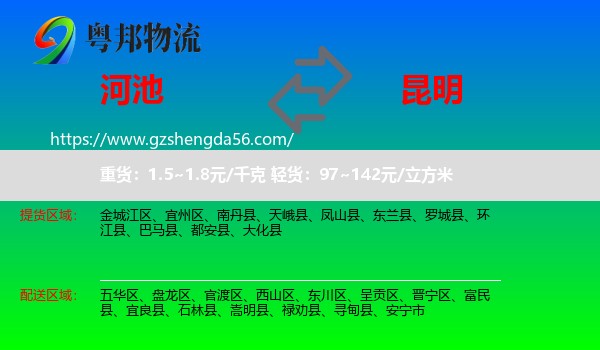 河池到昆明专线