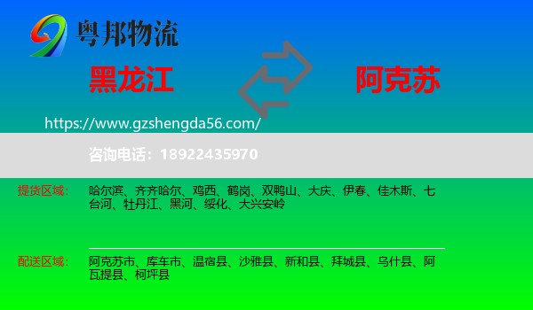 黑龙江到阿克苏物流