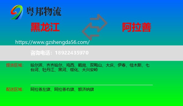 黑龙江到阿拉善盟物流