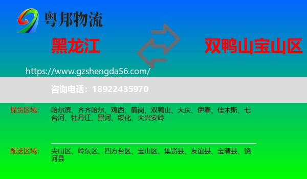 黑龙江到宝山区物流专线
