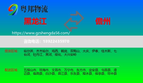 黑龙江到儋州物流