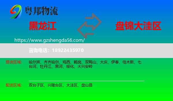 黑龙江到大洼区物流专线