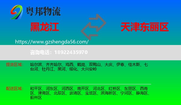 黑龙江到东丽区物流