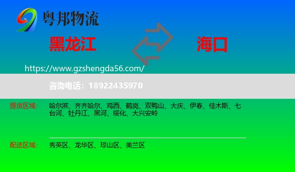 黑龙江到海口专线