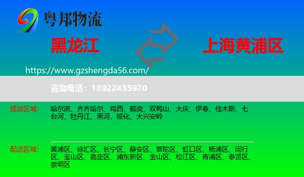黑龙江到黄浦区物流